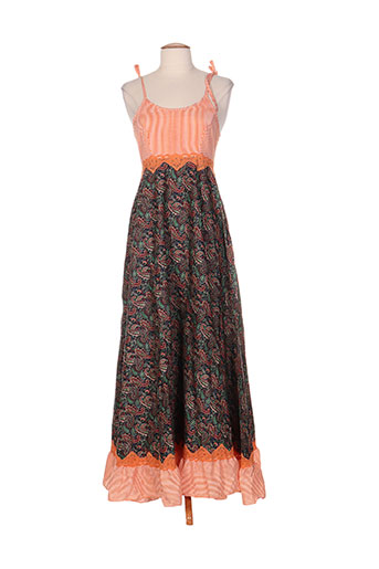zoe la fee robes femme de couleur orange