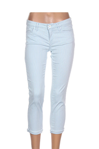 lcdn pantacourts femme de couleur bleu
