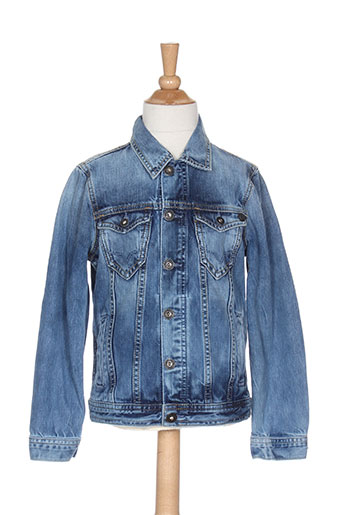 pepe jeans vestes garçon de couleur bleu