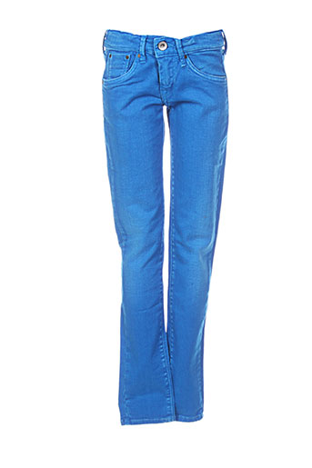 pepe jeans jeans fille de couleur bleu