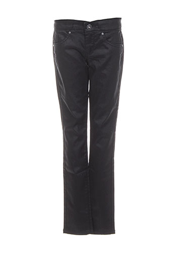 pepe jeans pantalons fille de couleur noir