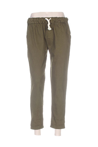 besh pantalons femme de couleur vert