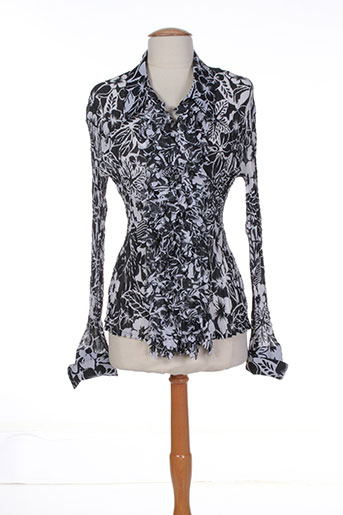 blanc nature chemises femme de couleur noir