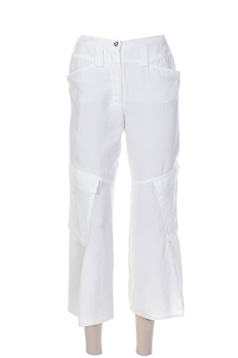 claude bauer pantacourts femme de couleur blanc