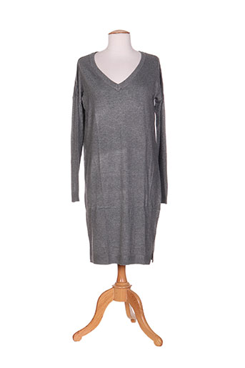 ichi robes femme de couleur gris