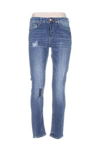 ichi jeans femme de couleur bleu