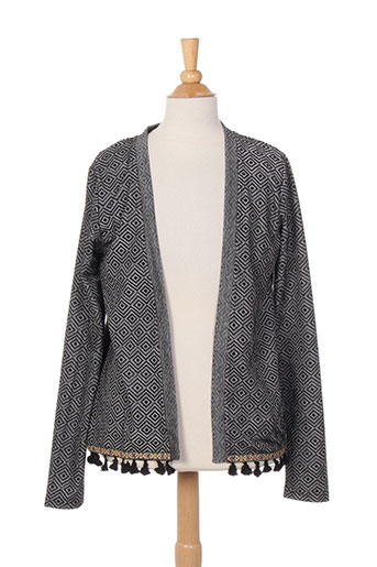 teddy smith gilets fille de couleur noir