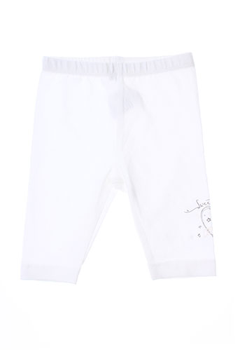 3 pommes pantalons fille de couleur blanc