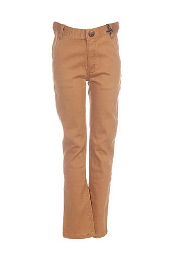 ikks pantalons garçon de couleur marron