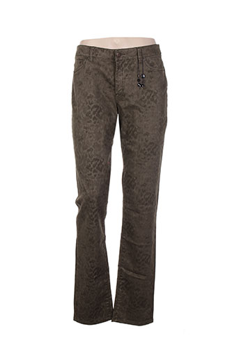 ikks pantalons femme de couleur vert