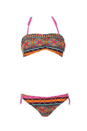 lagon bleu maillots de bain fille de couleur orange