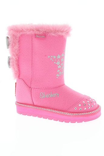 skechers chaussures fille de couleur rose