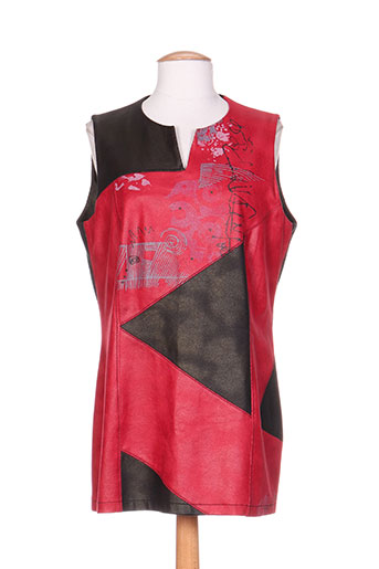 jean delfin tuniques femme de couleur rouge