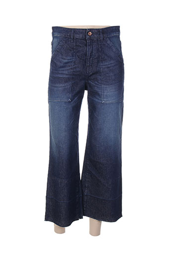 benetton pantacourts femme de couleur bleu