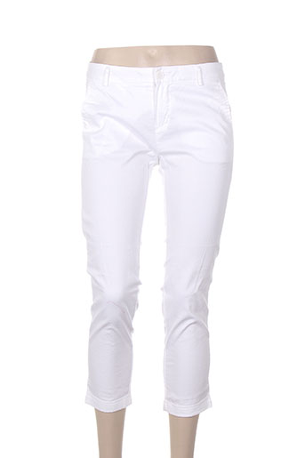 benetton pantacourts femme de couleur blanc