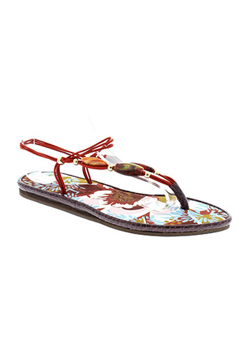 string tong chaussures femme de couleur marron