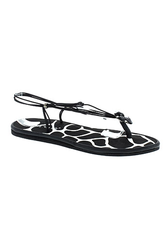 string tong chaussures femme de couleur noir