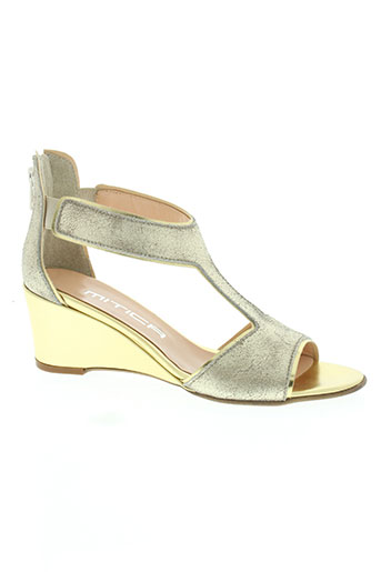 mitica chaussures femme de couleur jaune