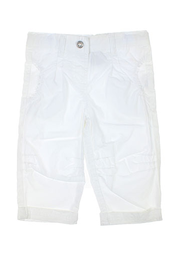 3 pommes pantacourts fille de couleur blanc