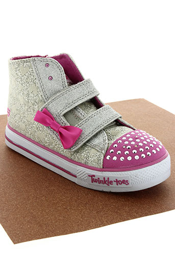 skechers chaussures fille de couleur rose