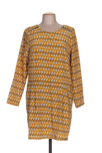 les filles de neaux robes femme de couleur jaune