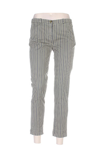 manila grace pantalons femme de couleur vert