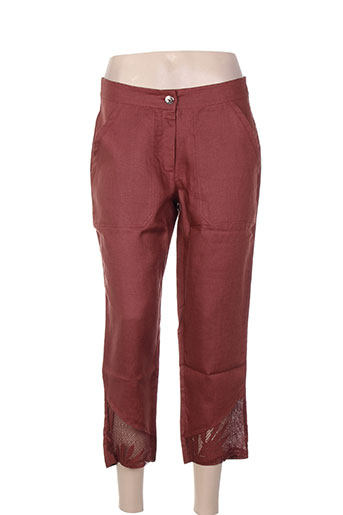 maloka pantacourts femme de couleur rouge