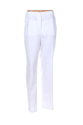 pauporté pantalons femme de couleur blanc
