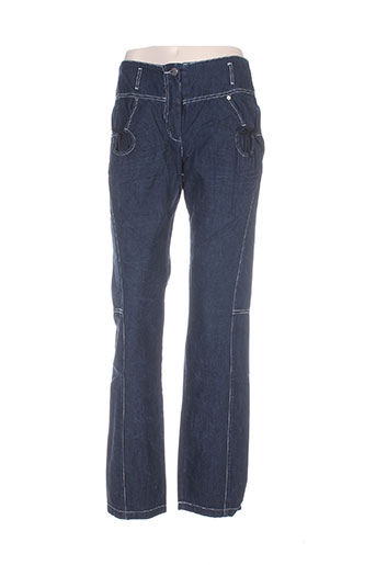mybo jeans femme de couleur bleu