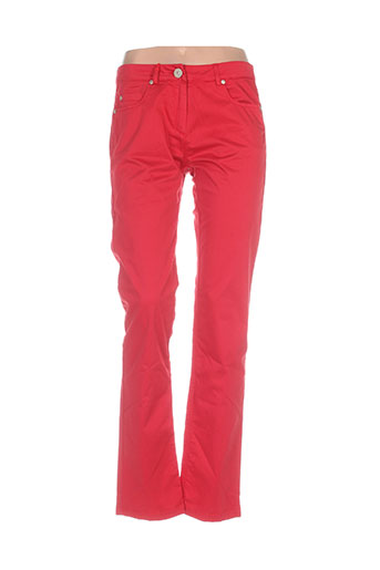 mybo pantalons femme de couleur rouge