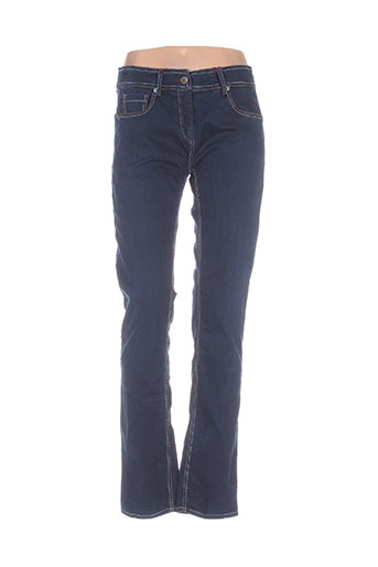 mybo pantalons femme de couleur bleu