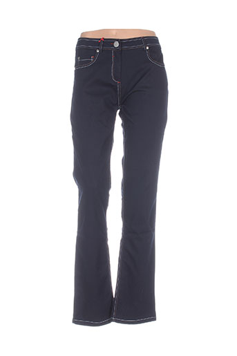 mybo pantalons femme de couleur bleu