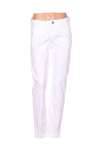 jean gabriel pantalons femme de couleur blanc