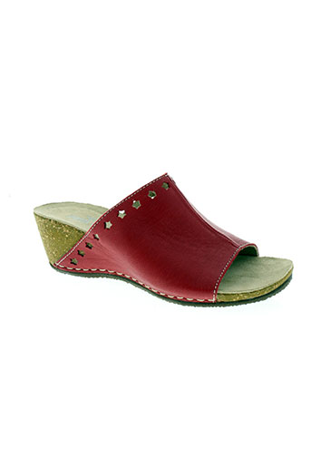 pedi green chaussures femme de couleur rouge