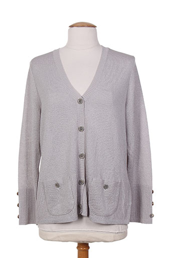 pauporté gilets femme de couleur gris