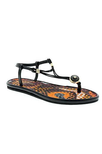 string tong chaussures femme de couleur noir