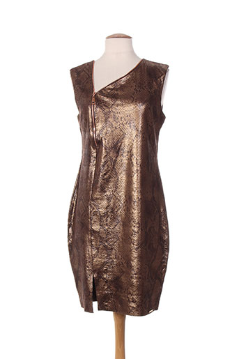 jus d'orange robes femme de couleur marron