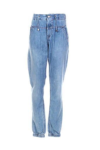 pepe jeans pantalons fille de couleur bleu