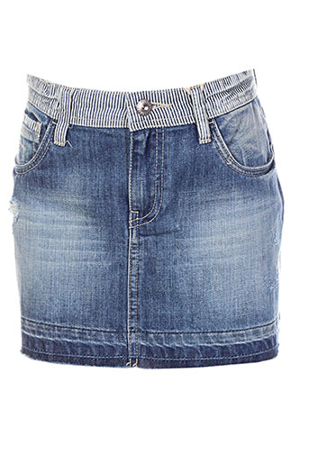 pepe jeans jupes fille de couleur bleu