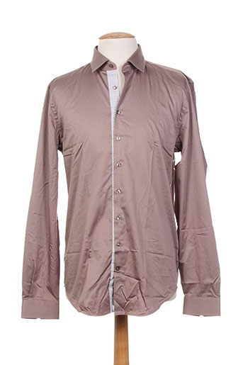 izac chemises homme de couleur marron