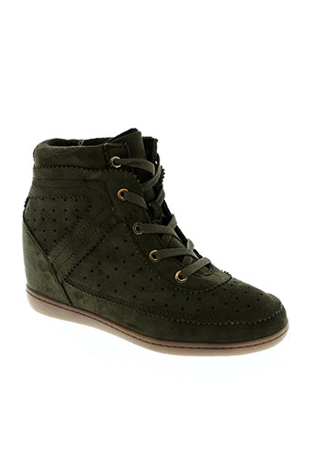 ichi chaussures femme de couleur vert