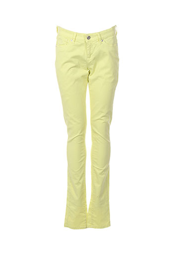 pepe jeans pantalons fille de couleur jaune