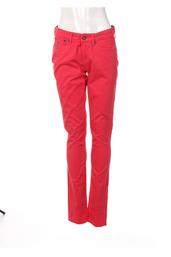 pepe jeans pantalons fille de couleur rouge