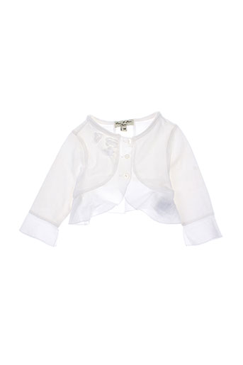 eliane et lena gilets fille de couleur blanc