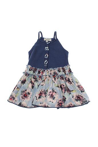 eliane et lena robes fille de couleur bleu