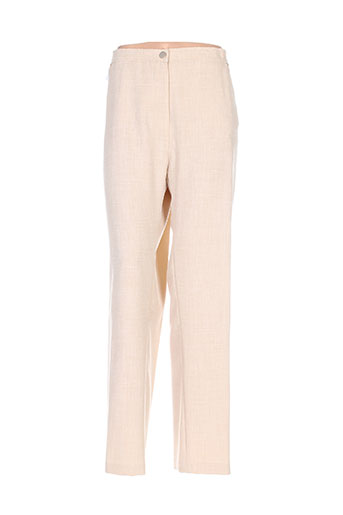 villa bleue pantalons femme de couleur beige