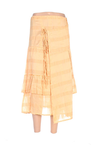 lauren vidal jupes femme de couleur orange