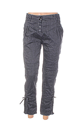 coco menthe pantalons femme de couleur gris