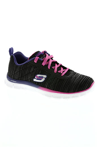 skechers chaussures fille de couleur noir