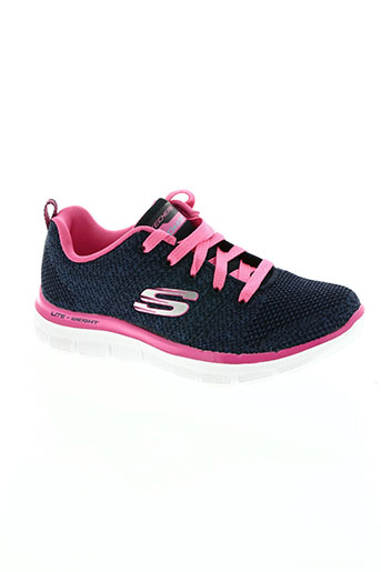 skechers chaussures fille de couleur bleu